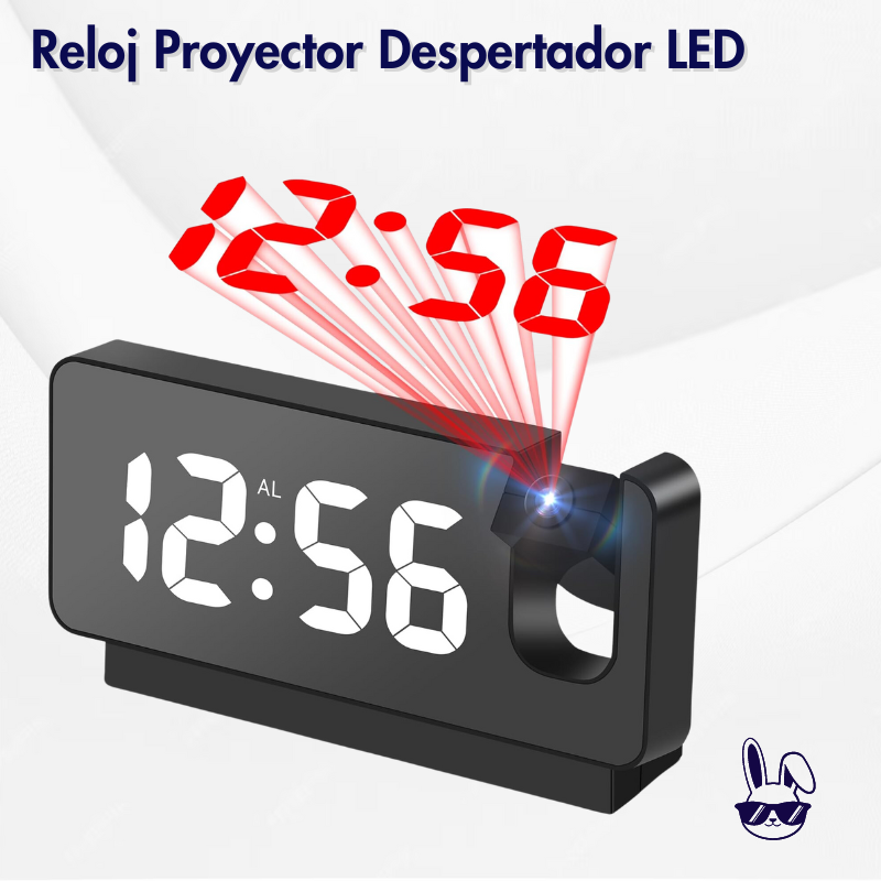 🚨OFERTA 50% OFF - Nuevo Reloj LED Proyector Despertador⏰